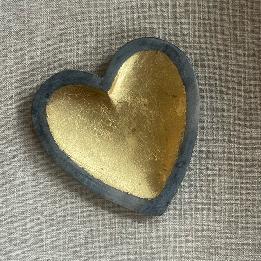 🆕 Gray Marble Heart Tray